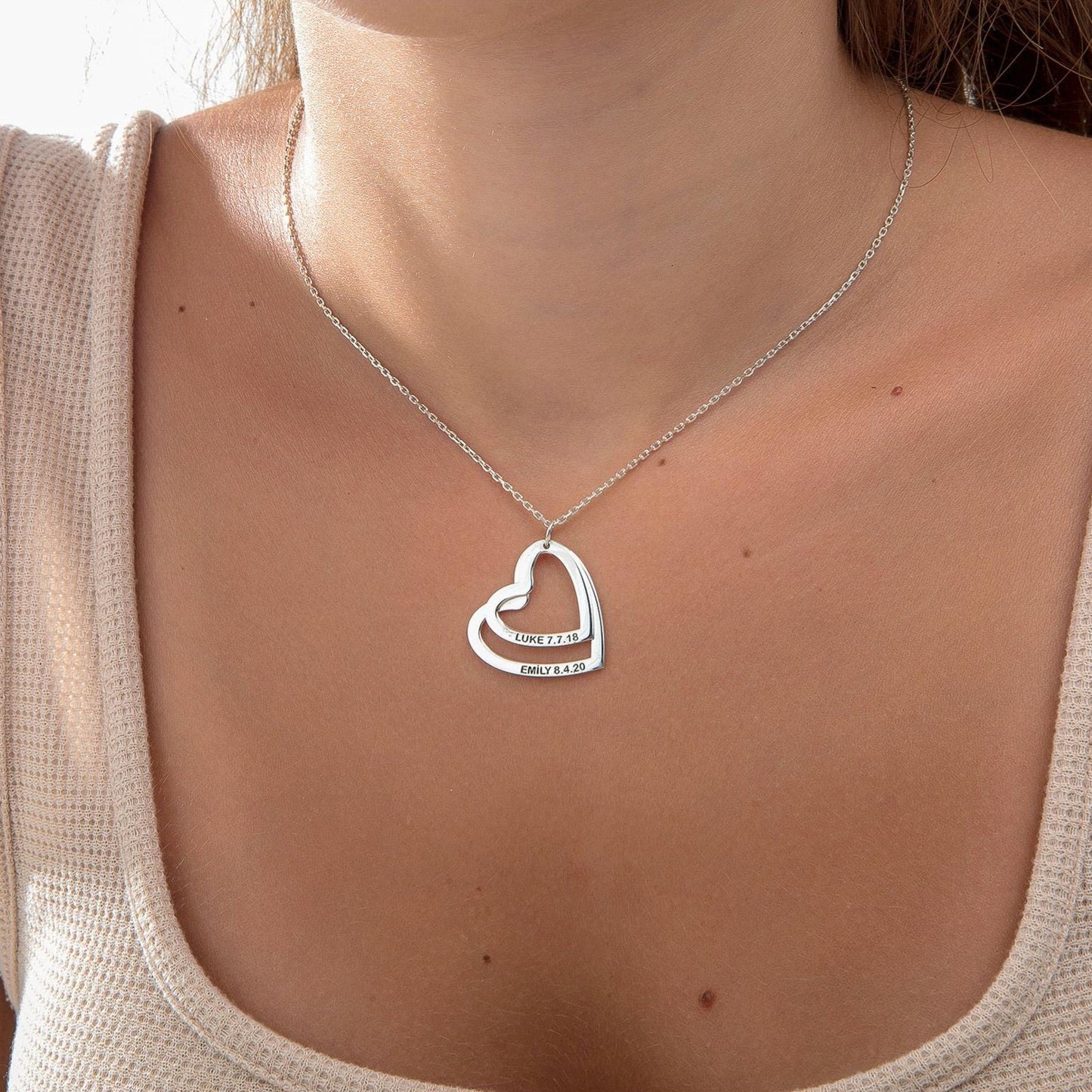 The Layered Heart & Name Necklace | Custom Stack Edition