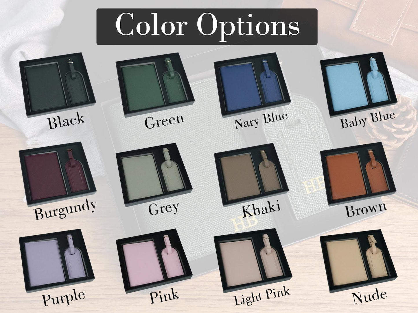 The Bespoke Travel Set | Passport Cover & Luggage Tag