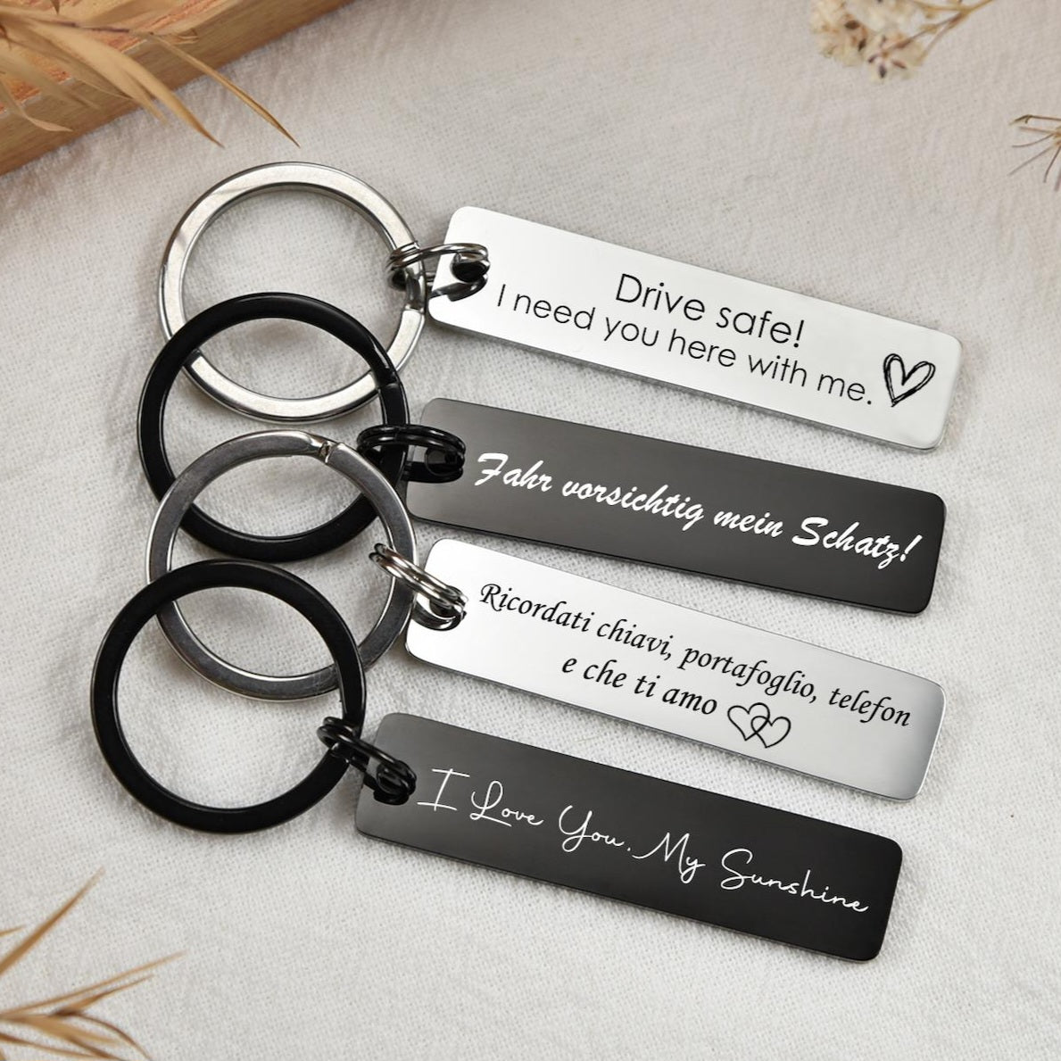 The Personalised Bar Keyring | Engraved Keepsake
