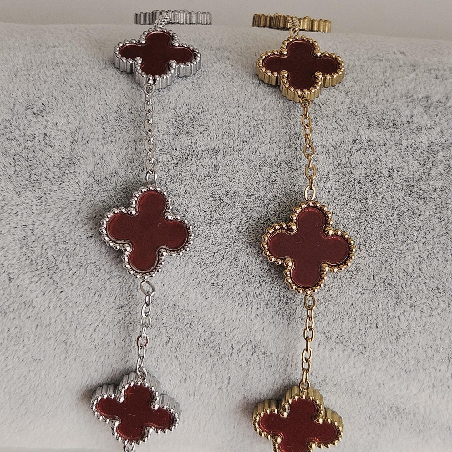 The 5-Motif Heritage Clover Bracelet | 18k Gold & Silver Finish