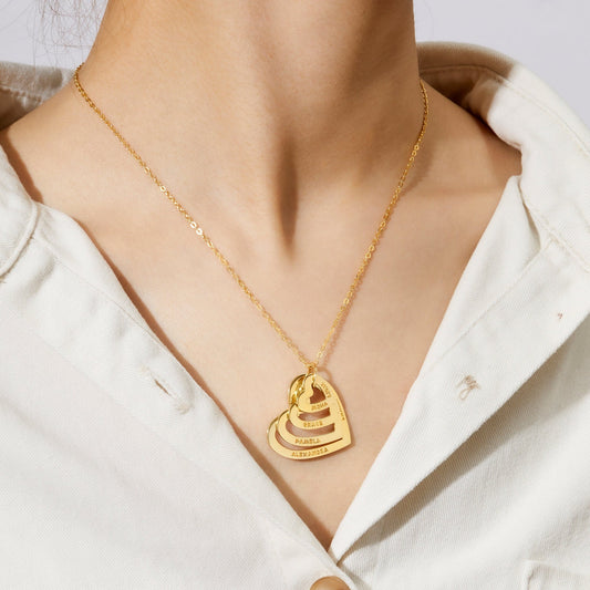 The Layered Heart & Name Necklace | Custom Stack Edition