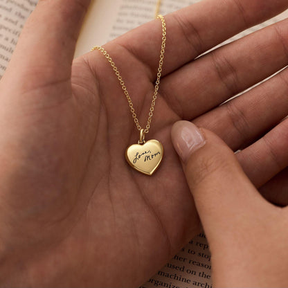 The Signature Heart Pendant | Custom Engraved Necklace