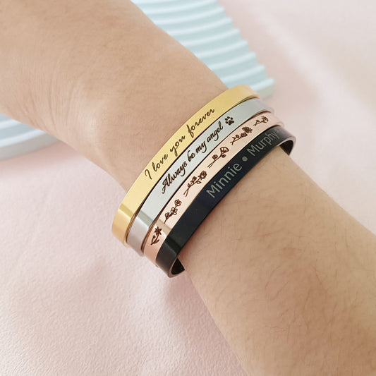 The Signature Cuff Bracelet | Personalised Engraving