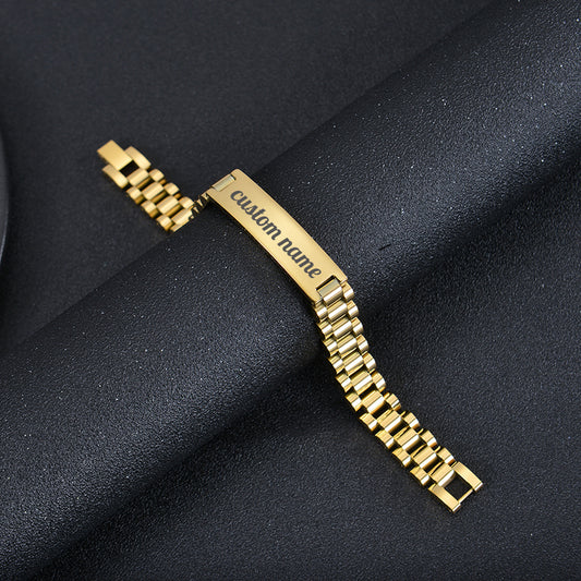 The Jubilee ID Bracelet | Custom Engraved Watch Link