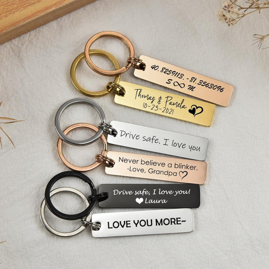 The Personalised Bar Keyring | Engraved Keepsake
