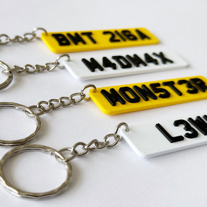 The Bespoke Registration Keyring | Custom Number Plate Accessory