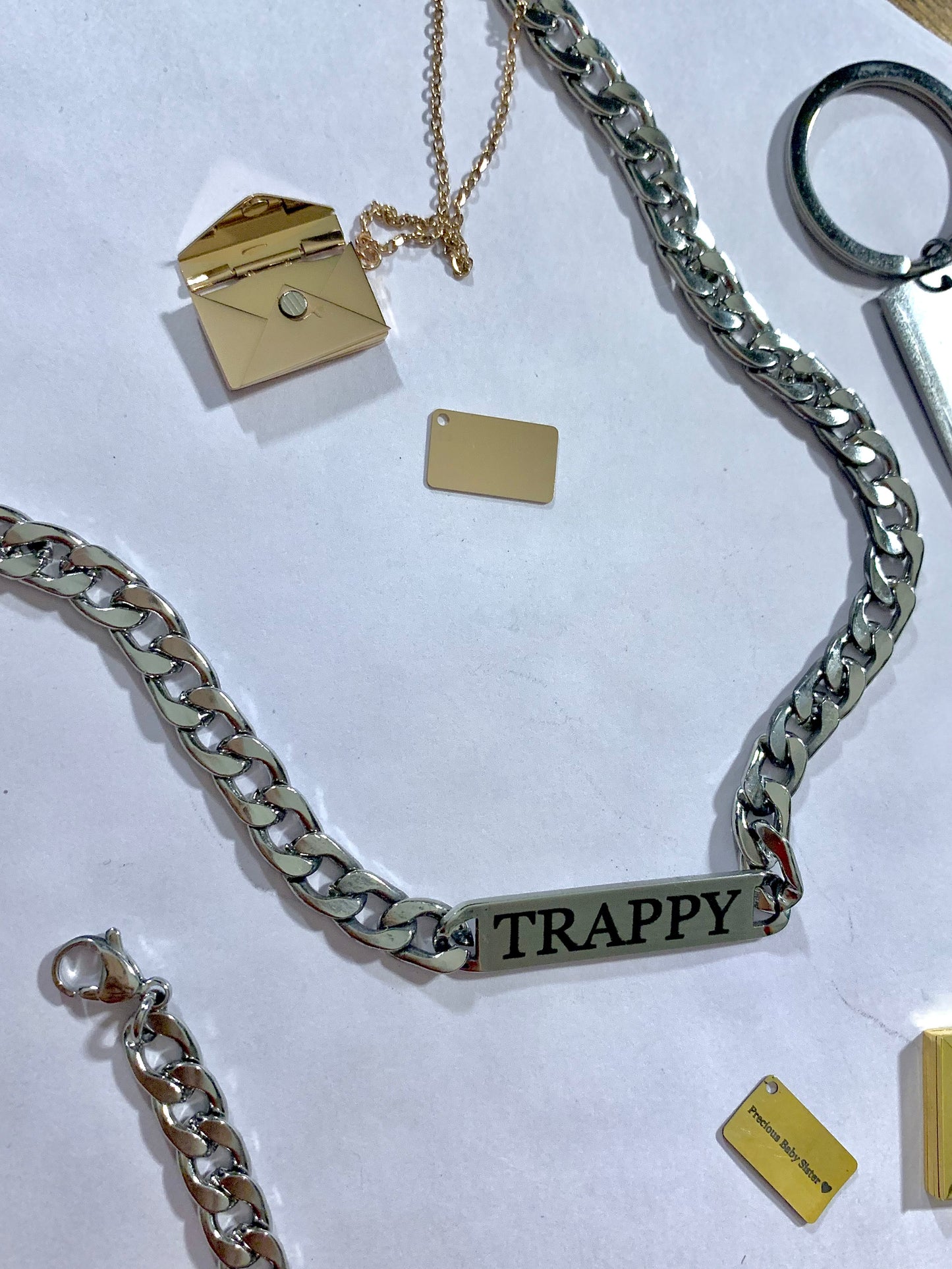 Personalised gold & silver bar necklaces